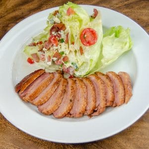Old City Smokehouse Smoked Duck Breast and Caesar Salad